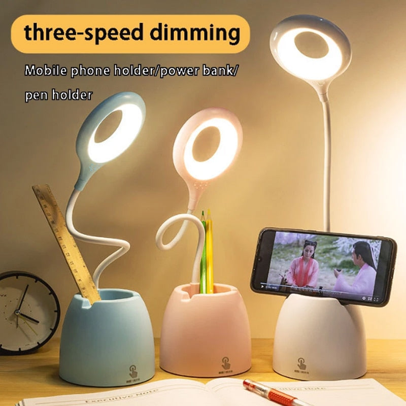 LED Table Lamp with Pencil Holder