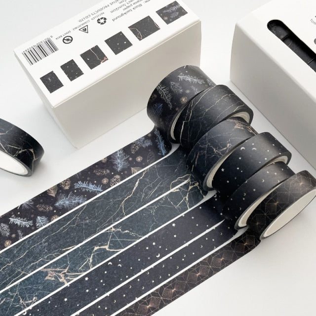 Bold Aesthetic Stationery Tape 6Pcs/Set
