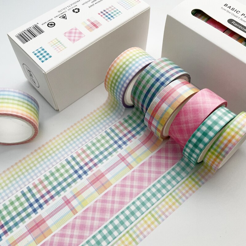 Bold Aesthetic Stationery Tape 6Pcs/Set