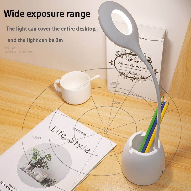 LED Table Lamp with Pencil Holder