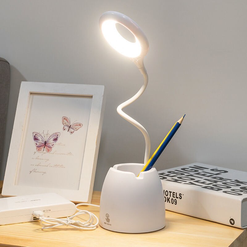 LED Table Lamp with Pencil Holder