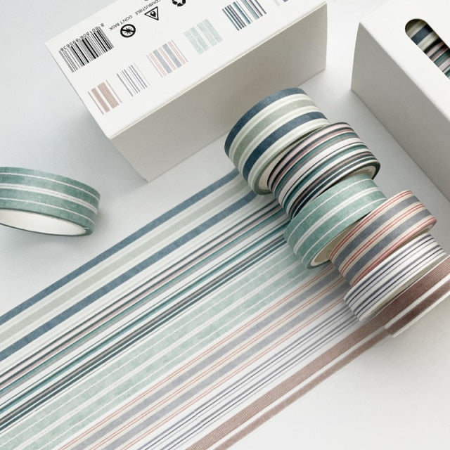 Bold Aesthetic Stationery Tape 6Pcs/Set