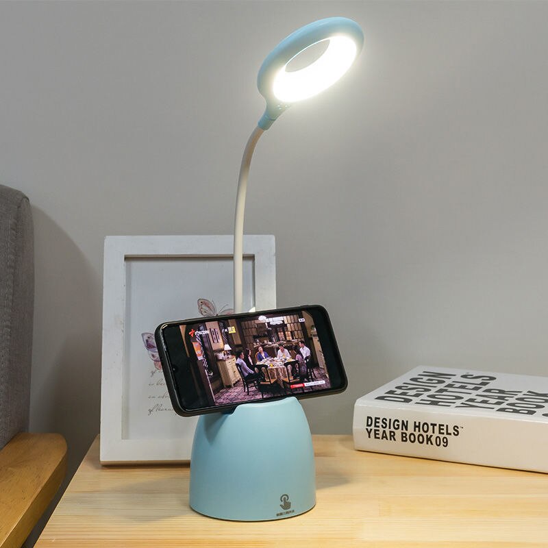 LED Table Lamp with Pencil Holder