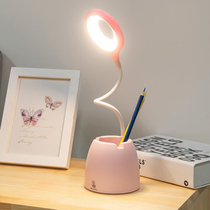 LED Table Lamp with Pencil Holder