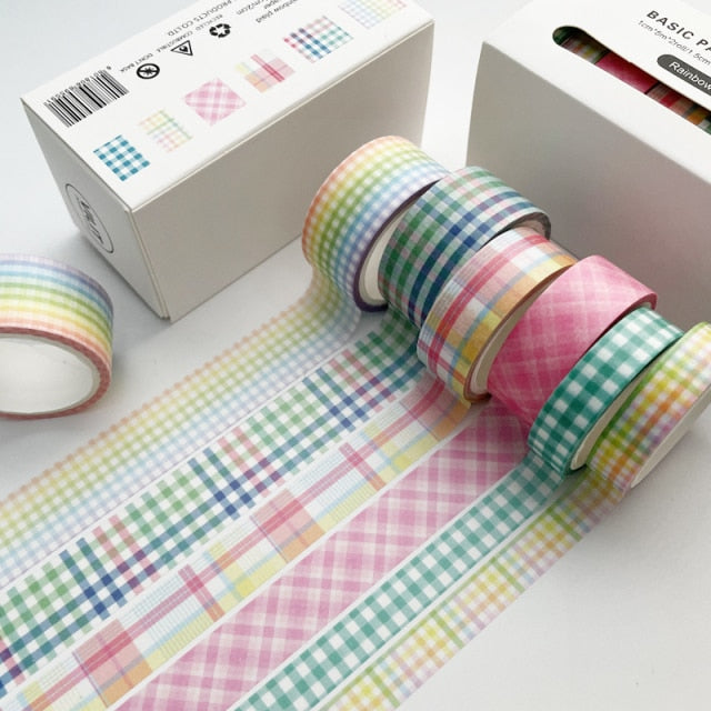 Bold Aesthetic Stationery Tape 6Pcs/Set