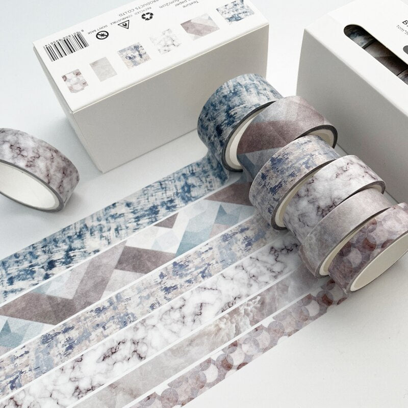 Bold Aesthetic Stationery Tape 6Pcs/Set