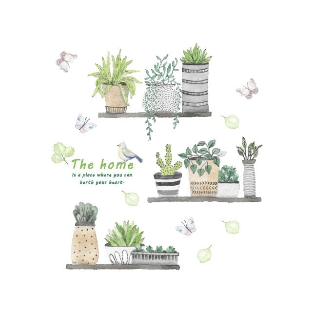 Garden Potted Plant Decals