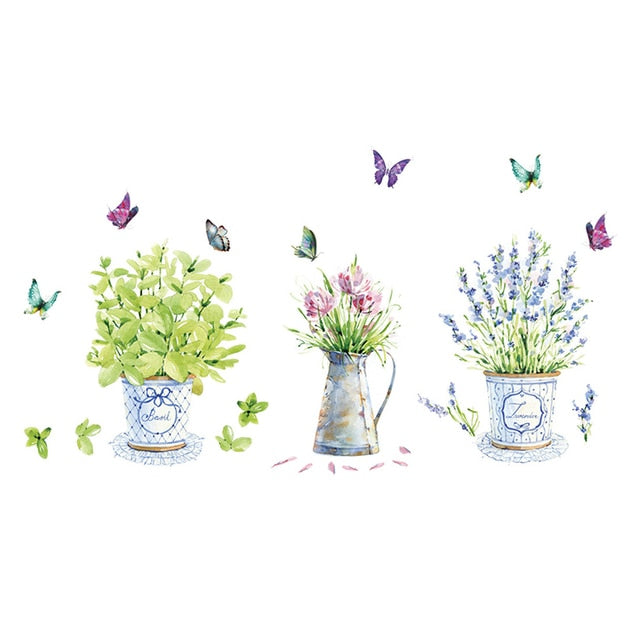Garden Potted Plant Decals