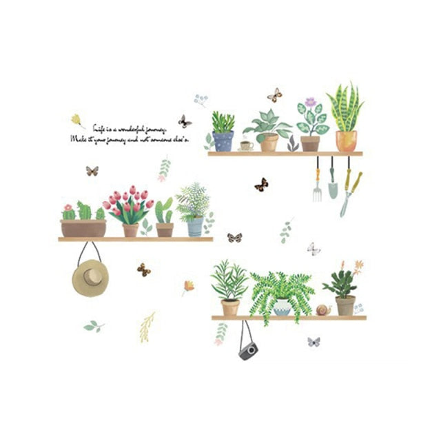 Garden Potted Plant Decals