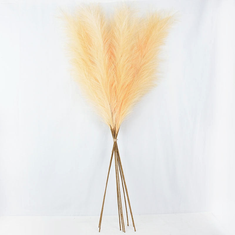 Singular Faux Pampas Grass For Home Décor