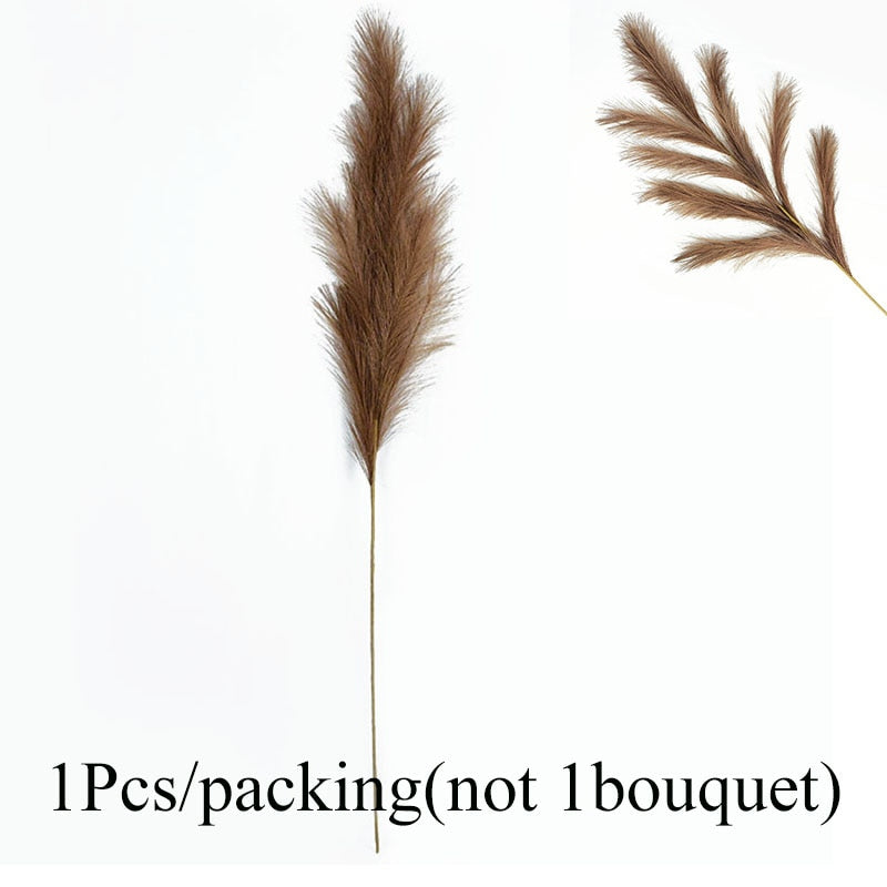 Singular Faux Pampas Grass For Home Décor