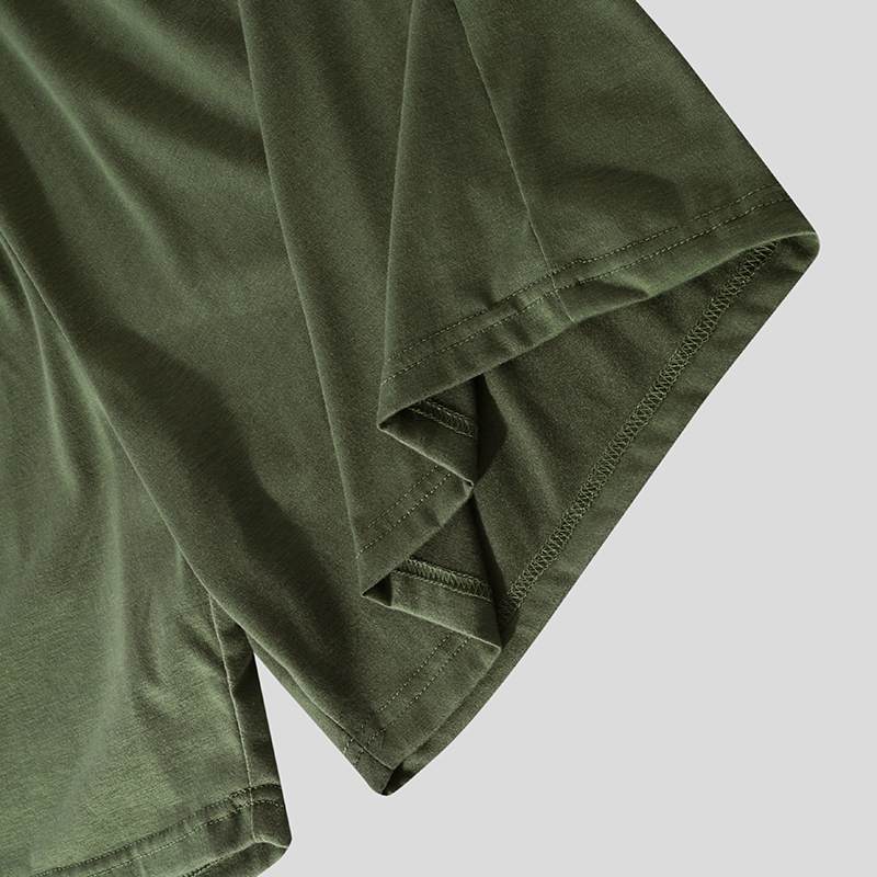 Solid Casual Leisure Shirt and Short Set