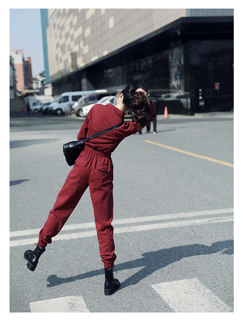 Cotton High Waist Jumpsuit