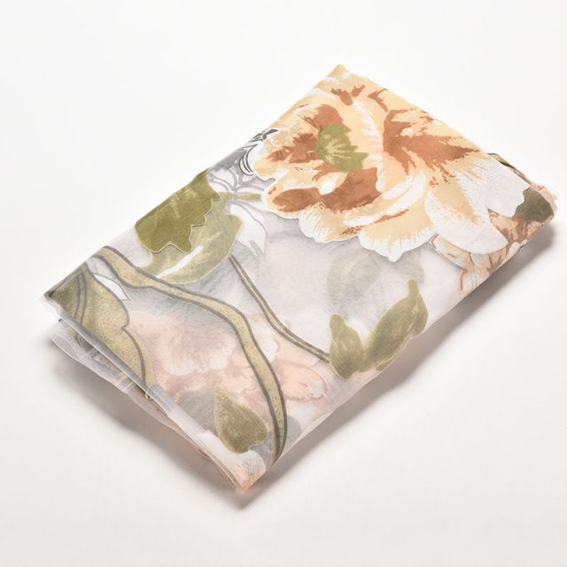 Tulle Sheer Floral Curtains