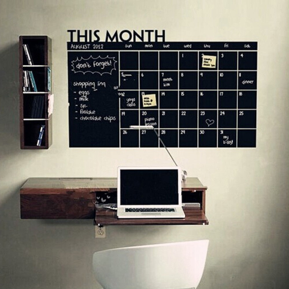 Monthly Chalkboard  Calendar Wall Sticker