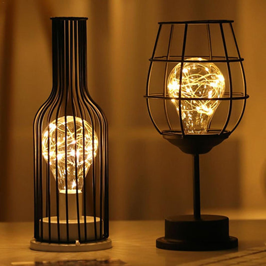 Iron Wine Shape Wire Lamp