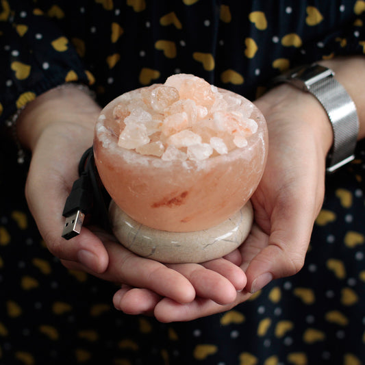 Unique Himalayan Salt Crystal Lamp w/ USB