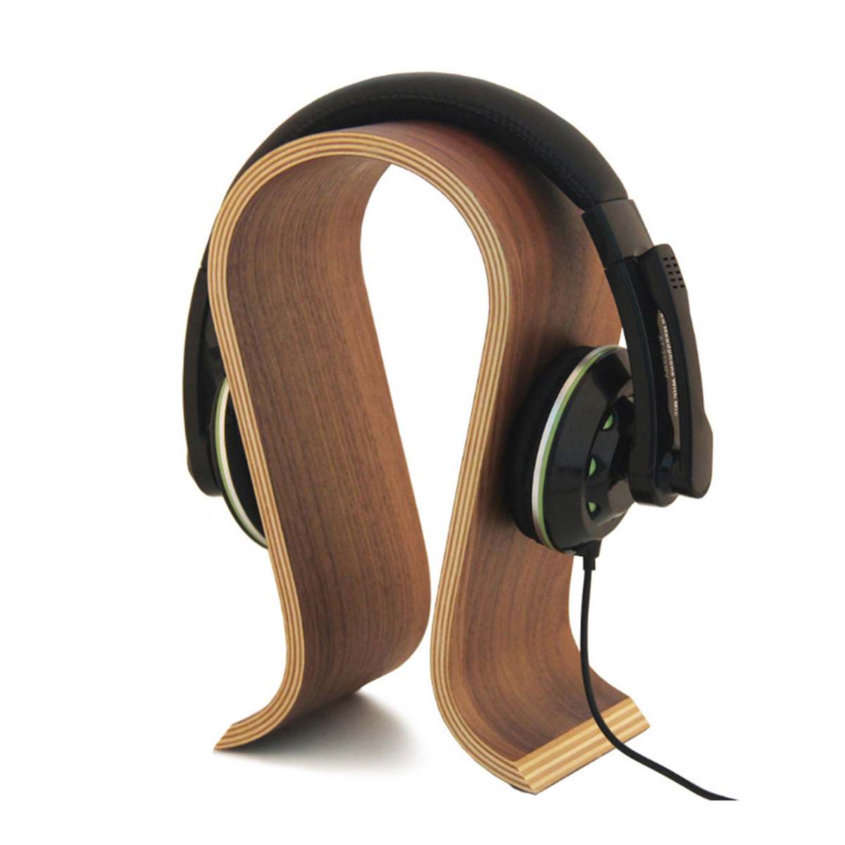 Universal U Shape Wood Headphone Stand