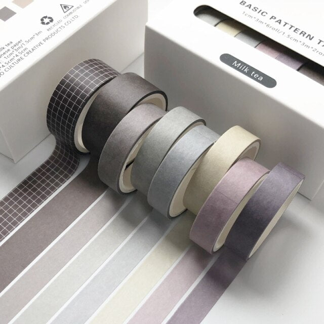 Basic Washi Tape 8pcs/set