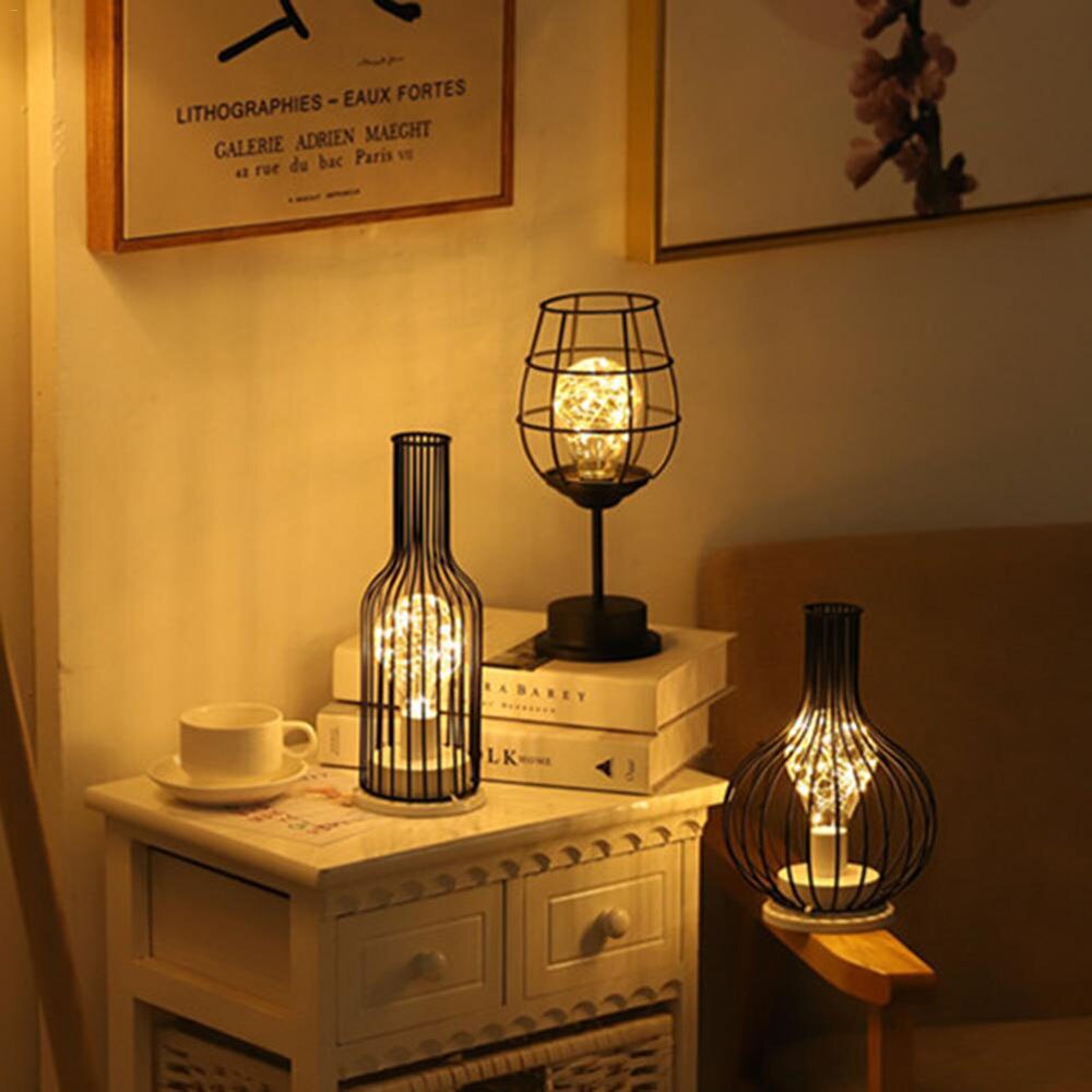 Iron Wine Shape Wire Lamp