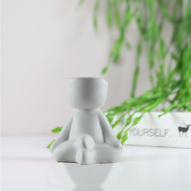 Humanoid Ceramic Flower Pot